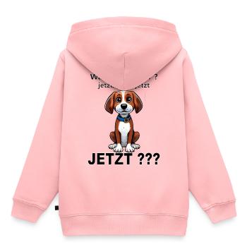 Süsser Hund - Kinder Premium Organic Hoodie - Rosa - Hinten - AI Model Kid Female (0cm)