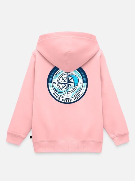 Kompass - Kinder Premium Organic Hoodie - Rosa