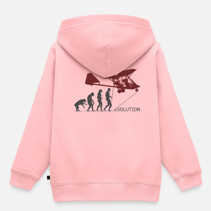 Cerf-volant ultra-léger Evolution - Sweat Premium à capuche enfant bio - rose