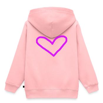 Pink Heart Gift Idea Pink Pink - Kids Premium Organic Hoodie - rose - Back - AI Model Kid Female (0cm)