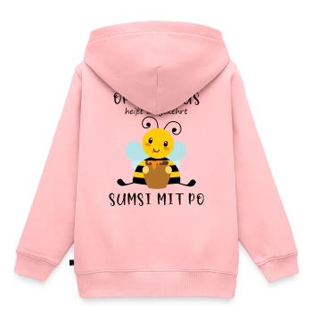 Biene Optimismus Sumsi mit Po - Kinder Premium Organic Hoodie - Rosa - Hinten - AI Model Kid Female (0cm)
