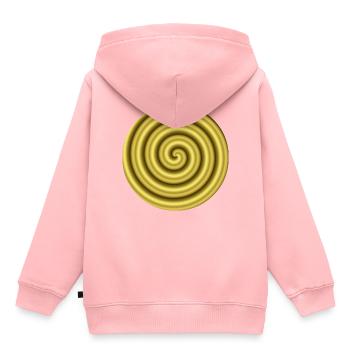 Idée cadeau d’or d’hypnose 3D Illusion d’optique - Sweat Premium à capuche enfant bio - rose - Dos - AI Model Kid Female (0cm)