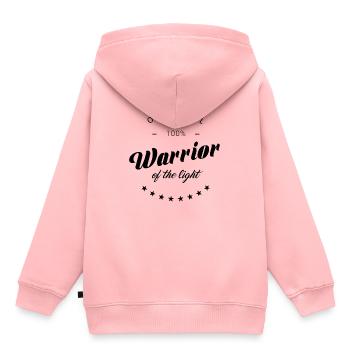 Krieger des Lichts N - Kinder Premium Organic Hoodie - Rosa - Hinten - AI Model Kid Female (0cm)