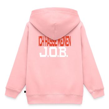 Ich hasse meinen Job - Kinder Premium Organic Hoodie - Rosa - Hinten - AI Model Kid Female (0cm)