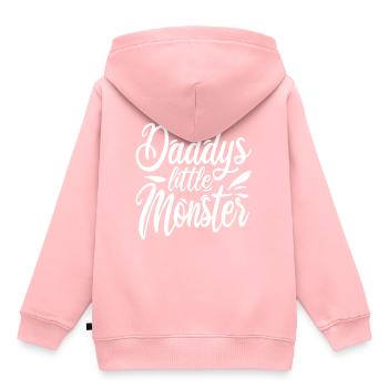 Le petit monstre de papa - Sweat Premium à capuche enfant bio - rose - Dos - AI Model Kid Female (0cm)