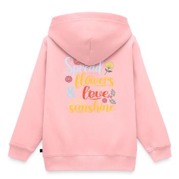 spread flowers blumen und liebeSpread Flowers Blum - Kinder Premium Organic Hoodie - Rosa - Hinten - AI Model Kid Female (0cm)