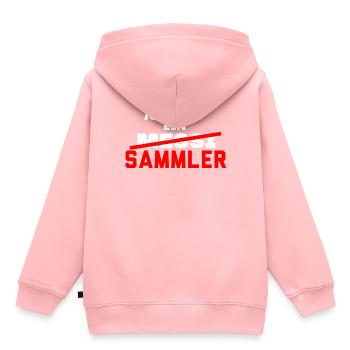 Sammler Sprüche - Kinder Premium Organic Hoodie - Rosa - Hinten - AI Model Kid Female (0cm)