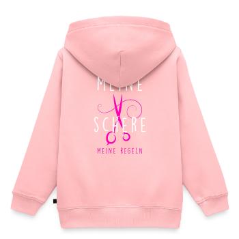 Meine Schere meine Regeln - Kinder Premium Organic Hoodie - Rosa - Hinten - AI Model Kid Female (0cm)