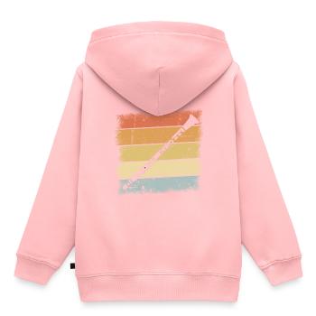 clarinette - Sweat Premium à capuche enfant bio - rose - Dos - AI Model Kid Female (0cm)