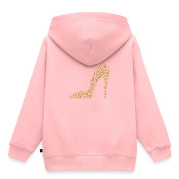 High Heels Leoparden Leo Muster - Kinder Premium Organic Hoodie - Rosa - Hinten - AI Model Kid Female (0cm)