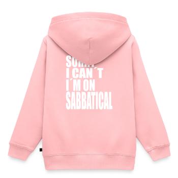 Blagues sans emploi citations drôles - Sweat Premium à capuche enfant bio - rose - Dos - AI Model Kid Female (0cm)