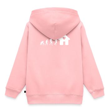 Cadeau constructeur - Sweat Premium à capuche enfant bio - rose - Dos - AI Model Kid Female (0cm)