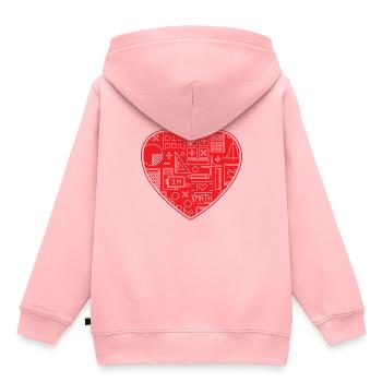 Mathématiques Chers mathématiciens - Sweat Premium à capuche enfant bio - rose - Dos - AI Model Kid Female (0cm)