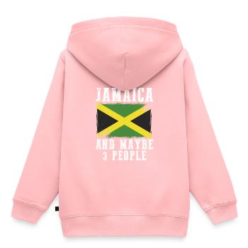 Jamaica - Kinder Premium Organic Hoodie - Rosa - Hinten - AI Model Kid Female (0cm)