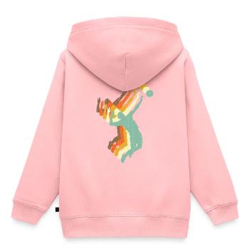 Volleyball Retro Style - Kinder Premium Organic Hoodie - Rosa - Hinten - AI Model Kid Female (0cm)