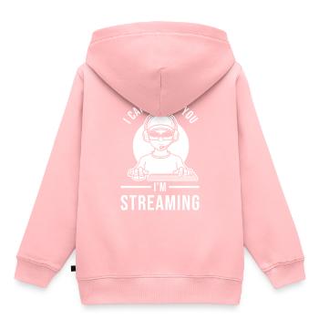 Streamer streaming saying funny - Kids Premium Organic Hoodie - rose - Back - AI Model Kid Female (0cm)