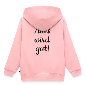 Alles wird gut! - Kinder Premium Organic Hoodie - Rosa - Hinten - AI Model Kid Female (0cm)