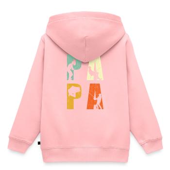 Angler Papa Angeln Geschenk - Kinder Premium Organic Hoodie - Rosa - Hinten - AI Model Kid Female (0cm)