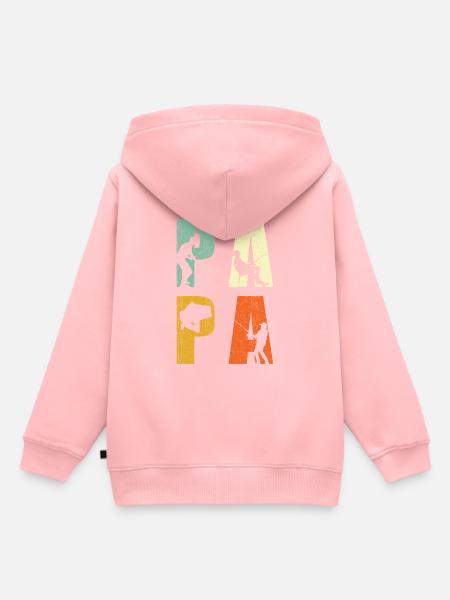 Pêcher papa pêche cadeau - Sweat Premium à capuche enfant bio - rose