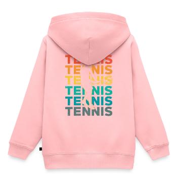 Tennis Retro - Sweat Premium à capuche enfant bio - rose - Dos - AI Model Kid Female (0cm)
