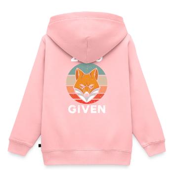 Zero Fox Given - Kinder Premium Organic Hoodie - Rosa - Hinten - AI Model Kid Female (0cm)