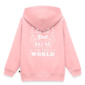 Weltbeste Mama - Kinder Premium Organic Hoodie - Rosa - Hinten - AI Model Kid Female (0cm)