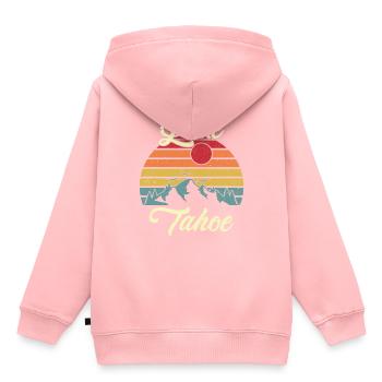 Lac Tahoe - Sweat Premium à capuche enfant bio - rose - Dos - AI Model Kid Female (0cm)