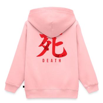 Japanisch Tot - Kinder Premium Organic Hoodie - Rosa - Hinten - AI Model Kid Female (0cm)