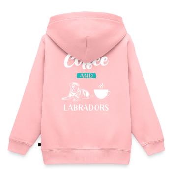 Labrador - Sweat Premium à capuche enfant bio - rose - Dos - AI Model Kid Female (0cm)