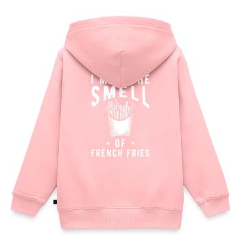 Frites de frites drôles - Sweat Premium à capuche enfant bio - rose - Dos - AI Model Kid Female (0cm)