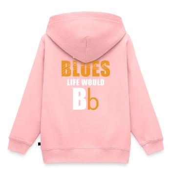 Blues - Kinder Premium Organic Hoodie - Rosa - Hinten - AI Model Kid Female (0cm)