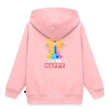 Hamster Dans le bonheur - Sweat Premium à capuche enfant bio - rose - Dos - AI Model Kid Female (0cm)