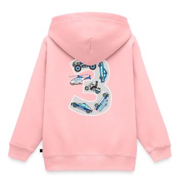 Police Cars 3rd Birthday Children Police 3 years - Kids Premium Organic Hoodie - rose - Back - AI Model Kid Female (0cm)