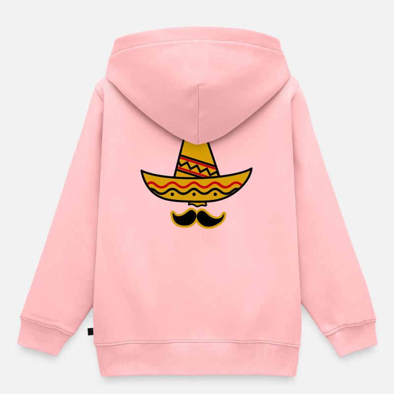 Mexicains - Sweat Premium à capuche enfant bio - rose