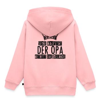seine majestät der opa betritt das gelände - Kinder Premium Organic Hoodie - Rosa - Hinten - AI Model Kid Female (0cm)