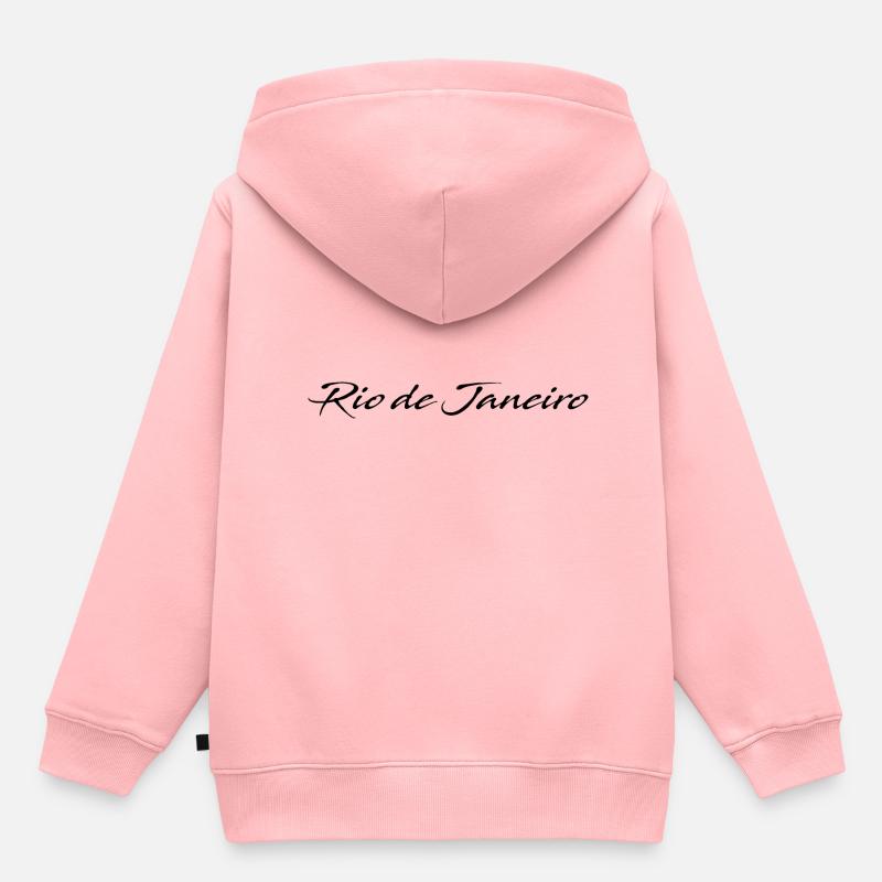 Rio de Janeiro - Sweat Premium à capuche enfant bio - rose