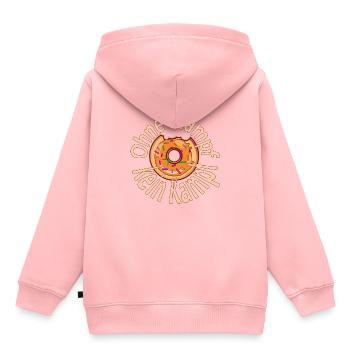 Ohne Mampf kein Kampf - Kinder Premium Organic Hoodie - Rosa - Hinten - AI Model Kid Female (0cm)