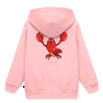 homard - Sweat Premium à capuche enfant bio - rose - Dos - AI Model Kid Female (0cm)