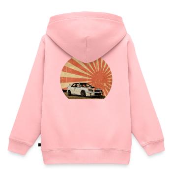 Blobeye Sun - Kinder Premium Organic Hoodie - Rosa - Hinten - AI Model Kid Female (0cm)