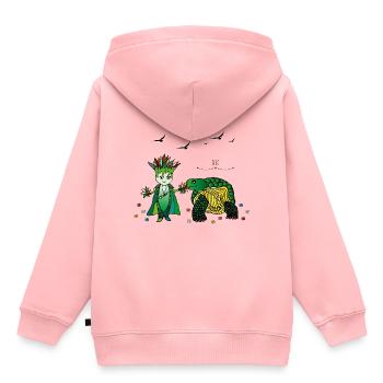 Ille liebt Schildkröten - Kinder Premium Organic Hoodie - Rosa - Hinten - AI Model Kid Female (0cm)