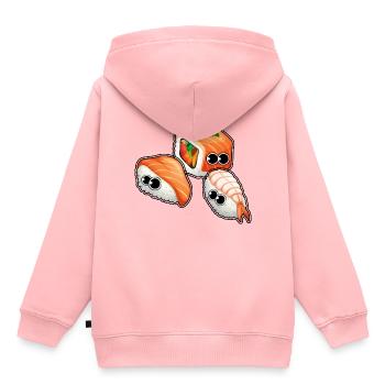 sushi mignon - Sweat Premium à capuche enfant bio - rose - Dos - AI Model Kid Female (0cm)
