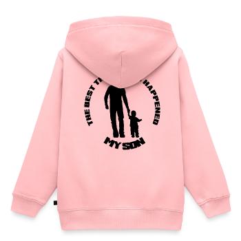 father and son - Kids Premium Organic Hoodie - rose - Back - AI Model Kid Female (0cm)