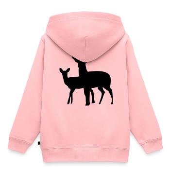 deer - Kids Premium Organic Hoodie - rose - Back - AI Model Kid Female (0cm)