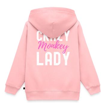 monkey - Kids Premium Organic Hoodie - rose - Back - AI Model Kid Female (0cm)