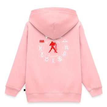 Sternzeichen Wassermann - Kinder Premium Organic Hoodie - Rosa - Hinten - AI Model Kid Female (0cm)