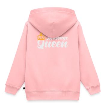 Massage Masseuse Cadeau - Sweat Premium à capuche enfant bio - rose - Dos - AI Model Kid Female (0cm)