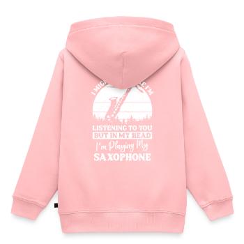 Saxophone - Kids Premium Organic Hoodie - rose - Back - AI Model Kid Female (0cm)