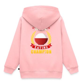 Rice Champion - Kids Premium Organic Hoodie - rose - Back - AI Model Kid Female (0cm)