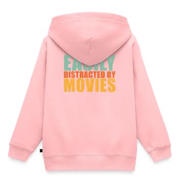 Film Fan - Kinder Premium Organic Hoodie - Rosa - Hinten - AI Model Kid Female (0cm)