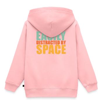 Space - Kinder Premium Organic Hoodie - Rosa - Hinten - AI Model Kid Female (0cm)